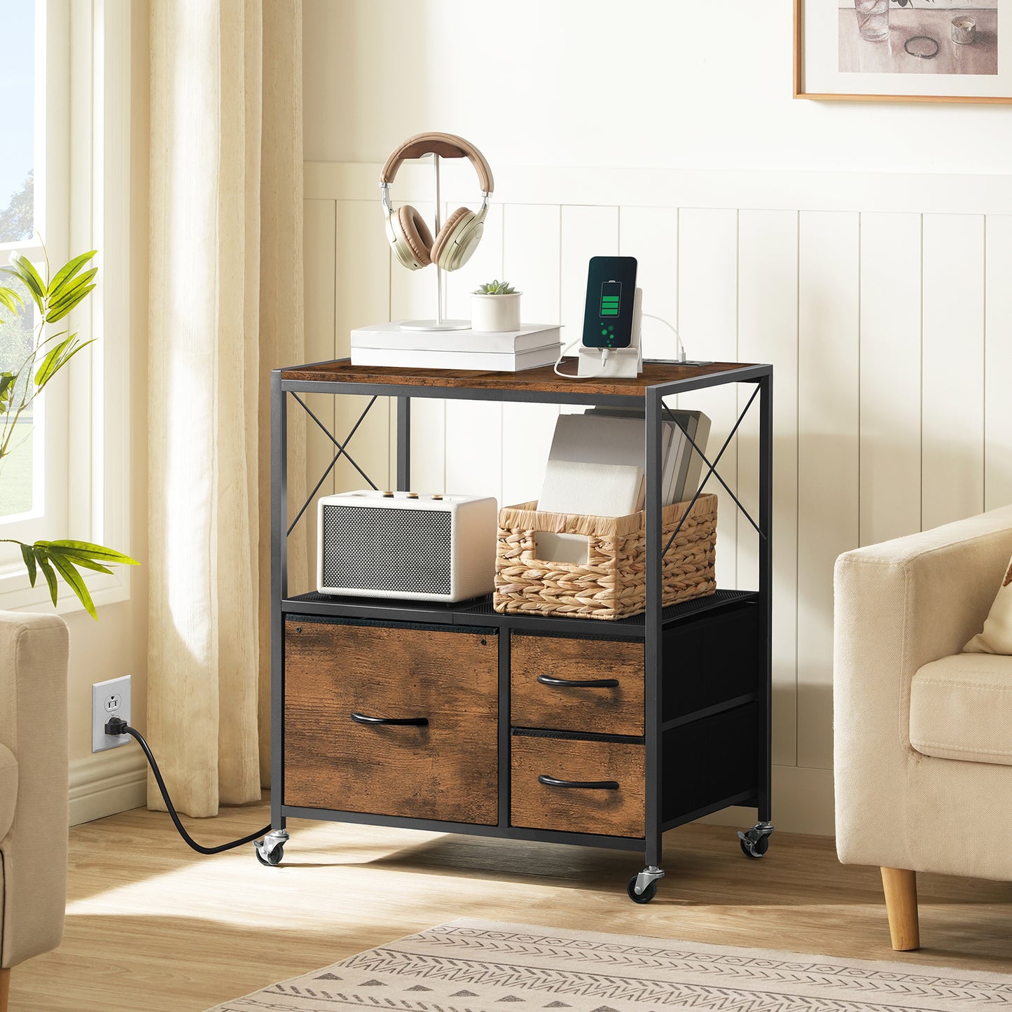 2 tier printer stand