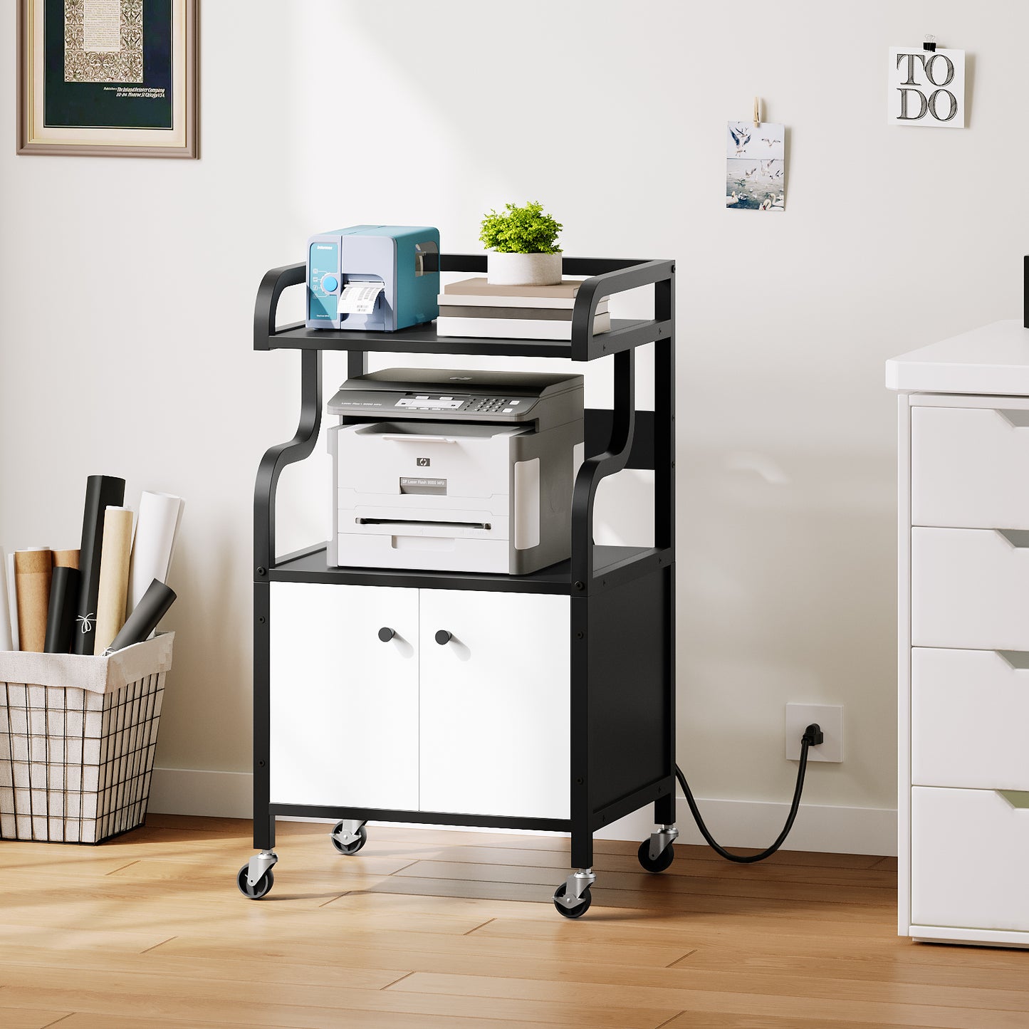 MAHANCRIS 3-tier Printer Stand Cabinet