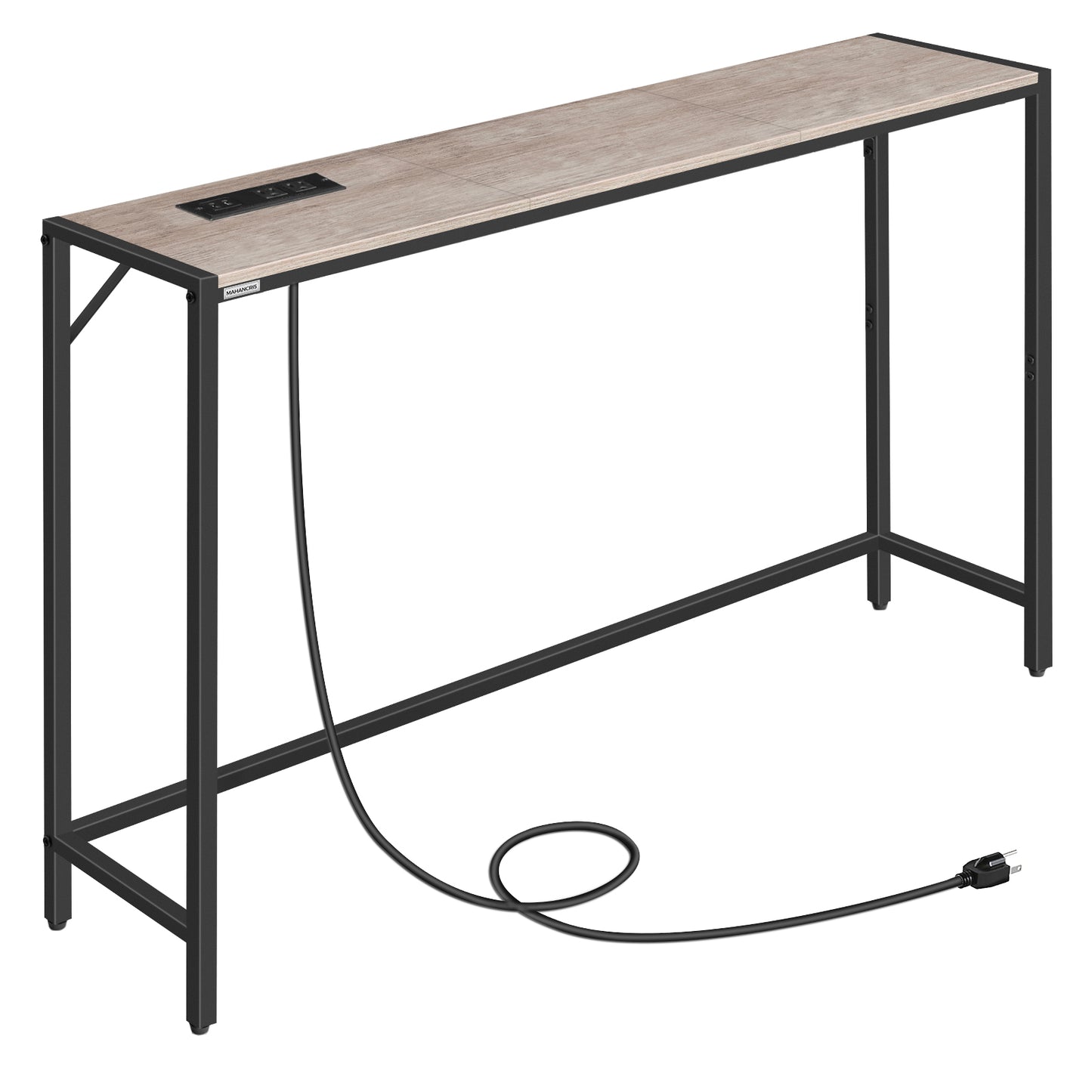 MAHANCRIS 43.3" Slim Console Table with Charging Station