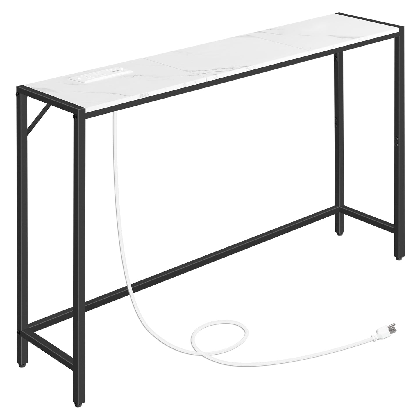 MAHANCRIS 43.3" Slim Console Table with Charging Station