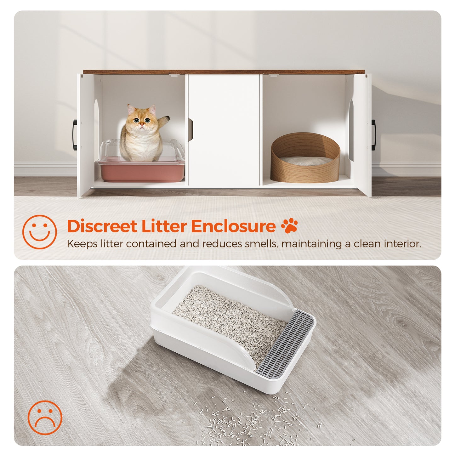 MAHANCRIS 47 inch Cat Hidden Litter Box