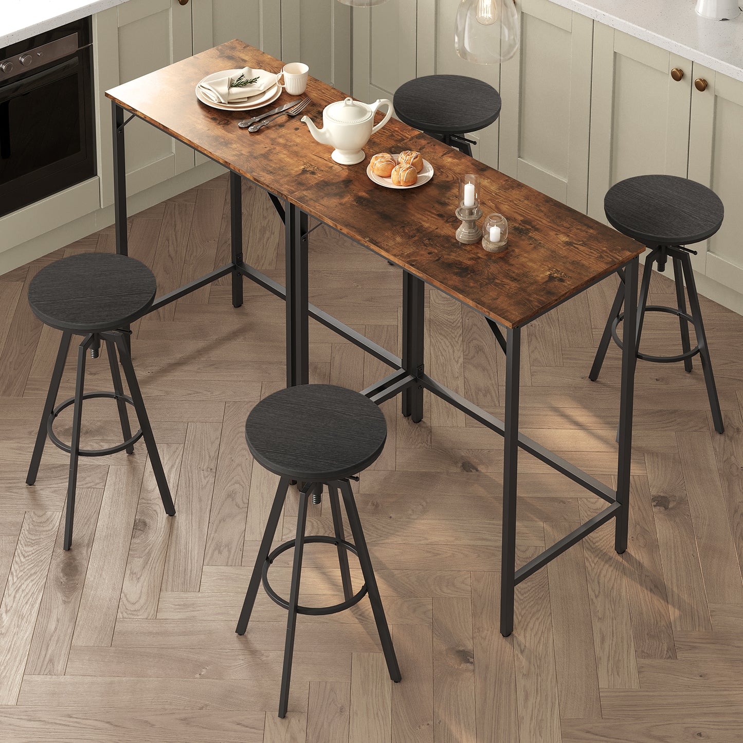 MAHANCRIS Industrial Bar Stools (Set of 2)