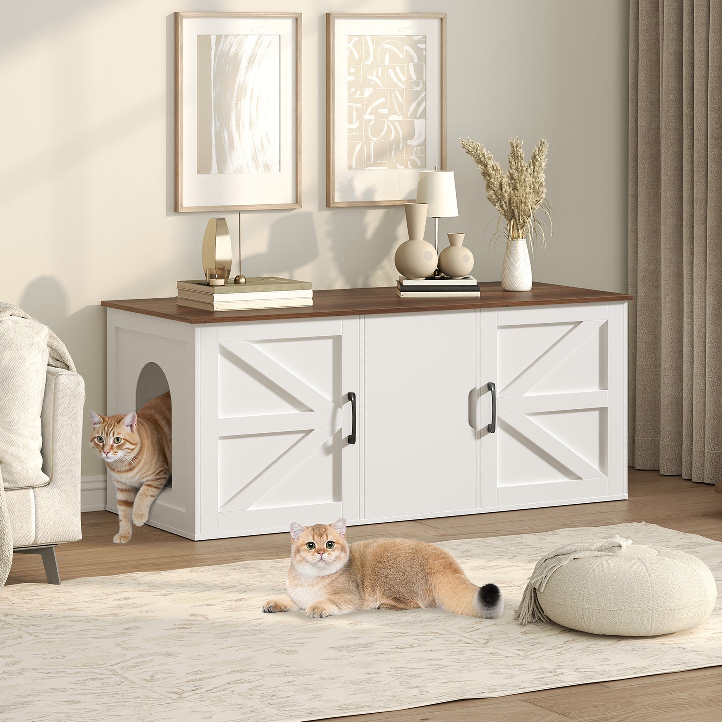 MAHANCRIS 47 inch Cat Hidden Litter Box