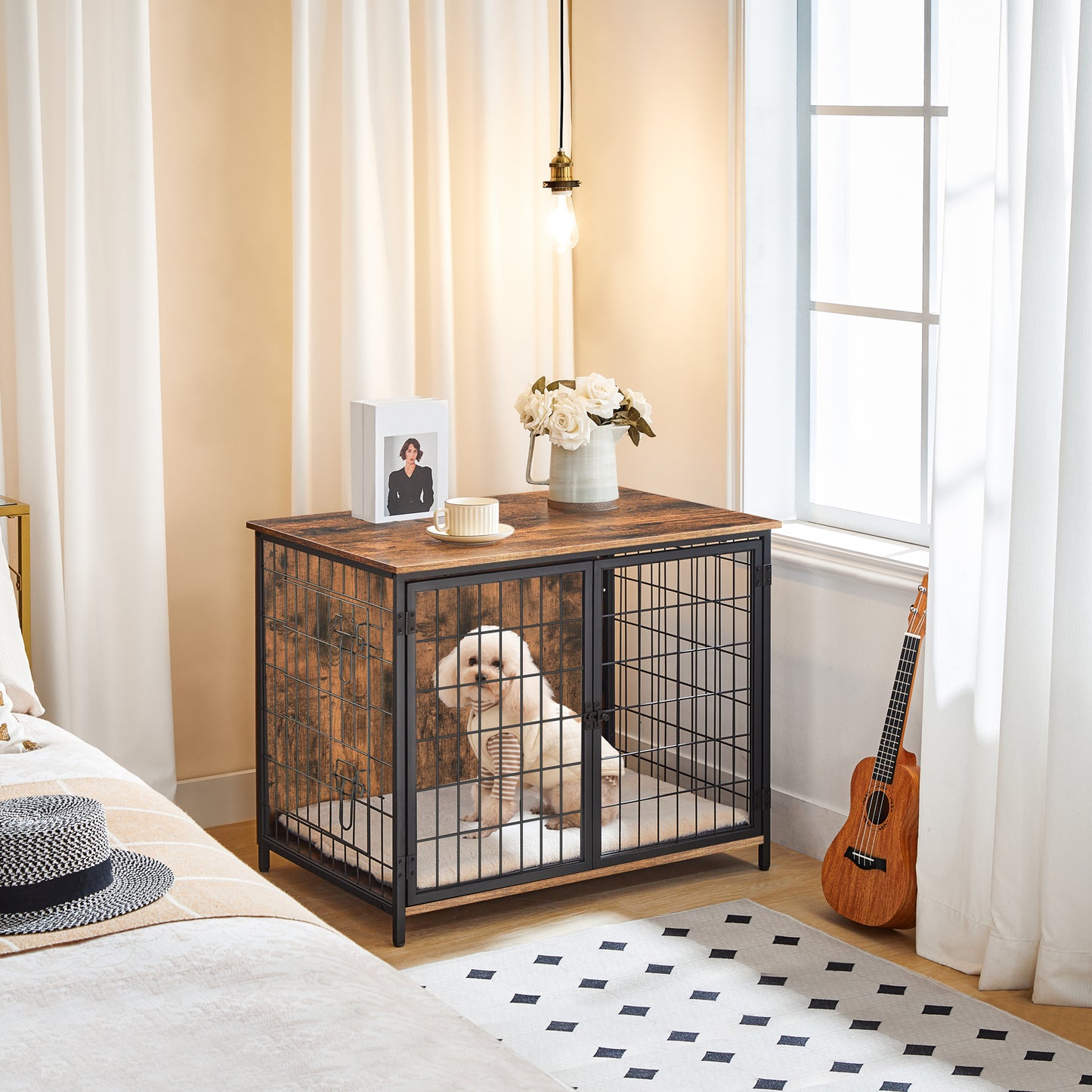 wooden dog crate furniture