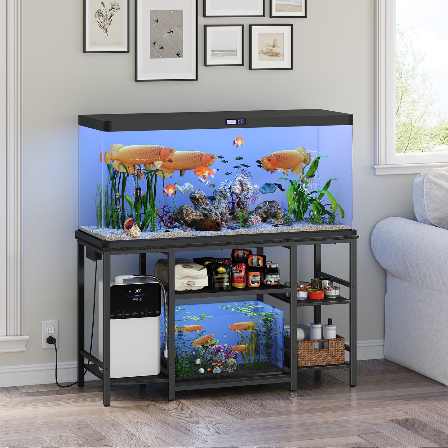 MAHANCRIS 55-75 Gallon Fish Tank Stand
