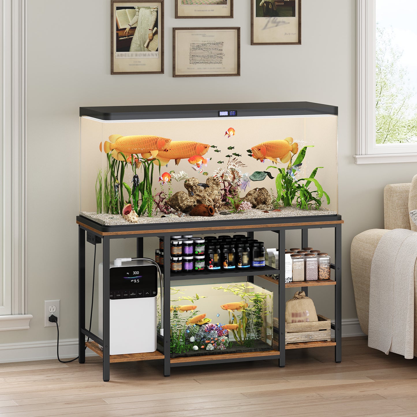 MAHANCRIS 55-75 Gallon Fish Tank Stand