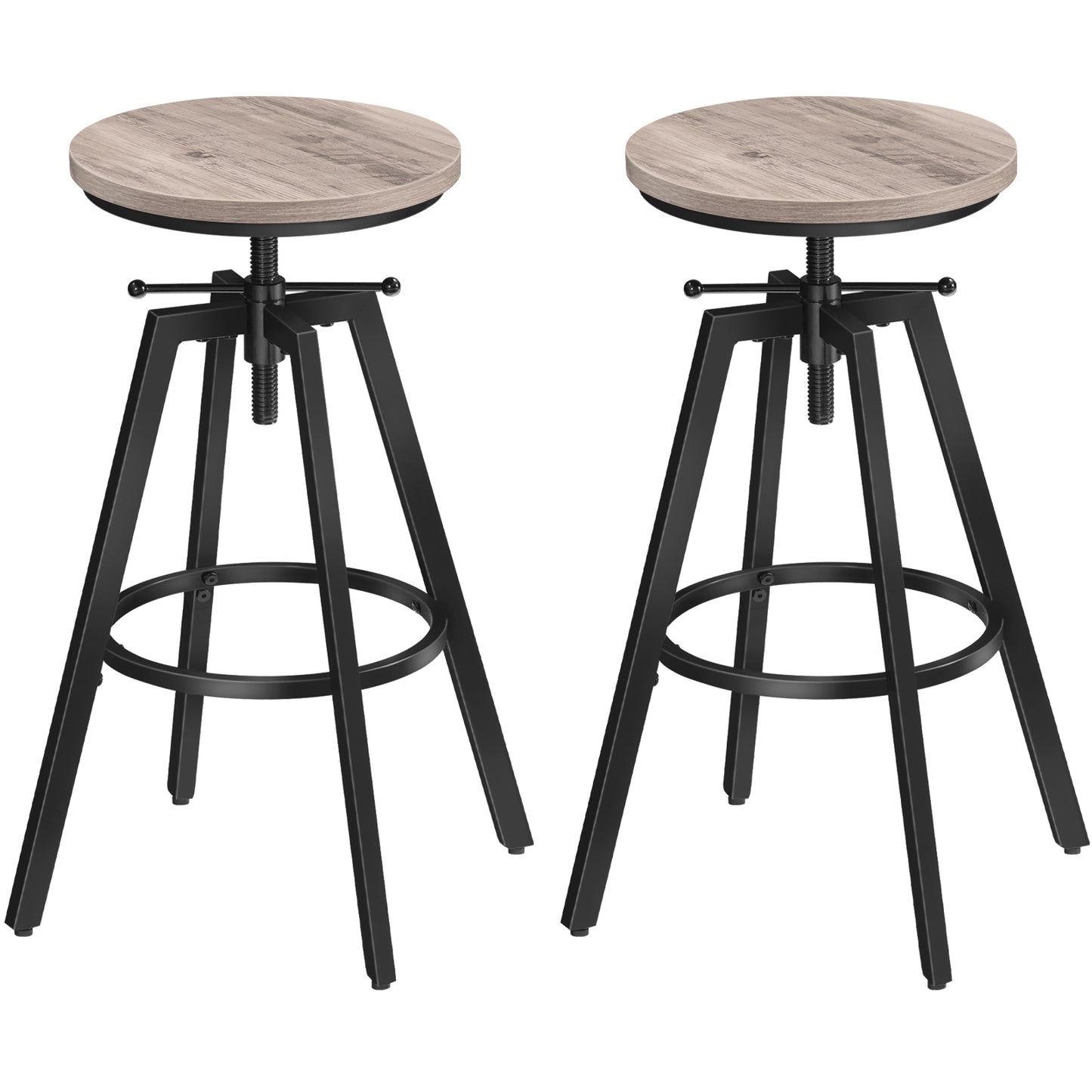 MAHANCRIS Industrial Bar Stools (Set of 2)