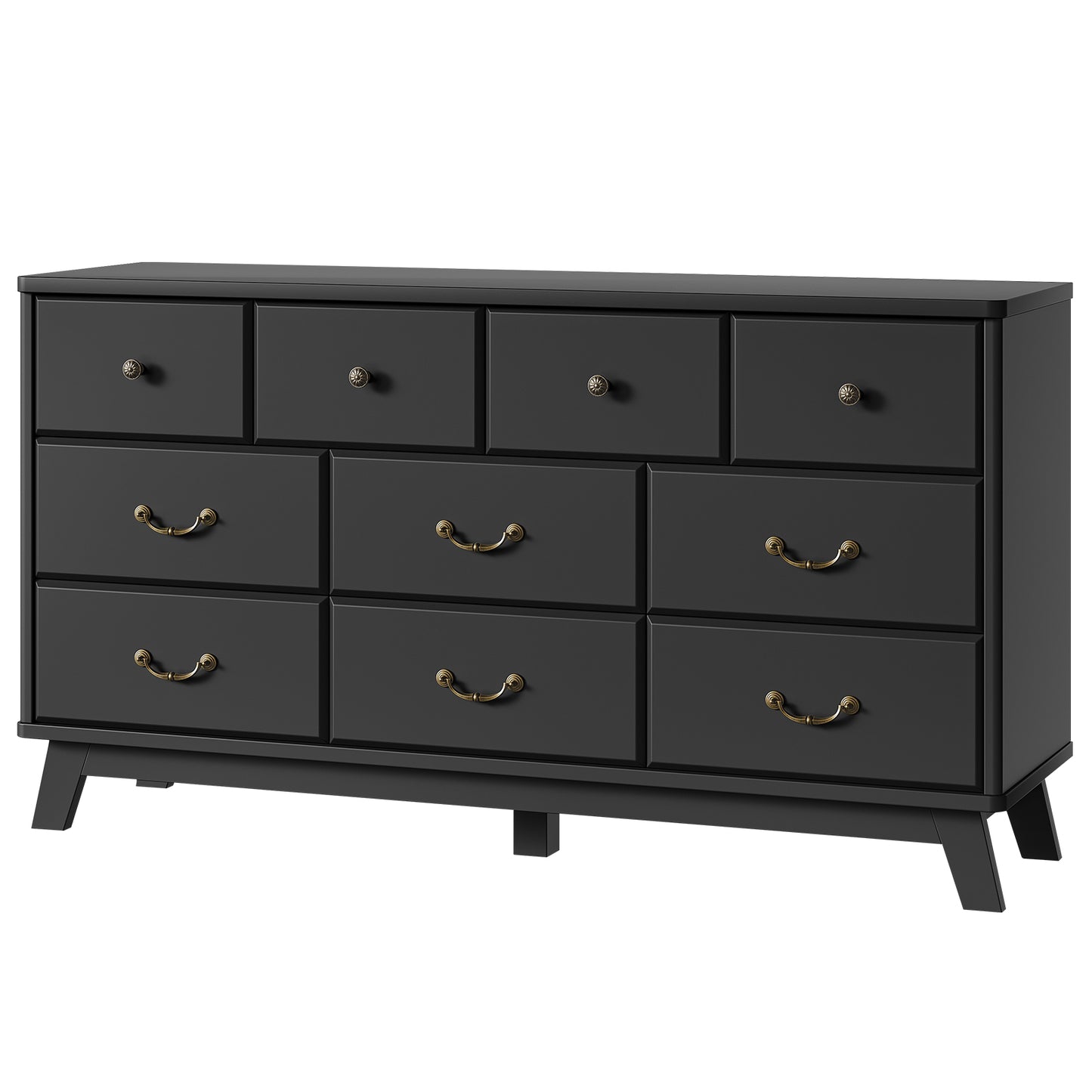 Black Dresser Unit for Bedroom – Stylish black dresser unit designed for bedroom storage with modern touches.