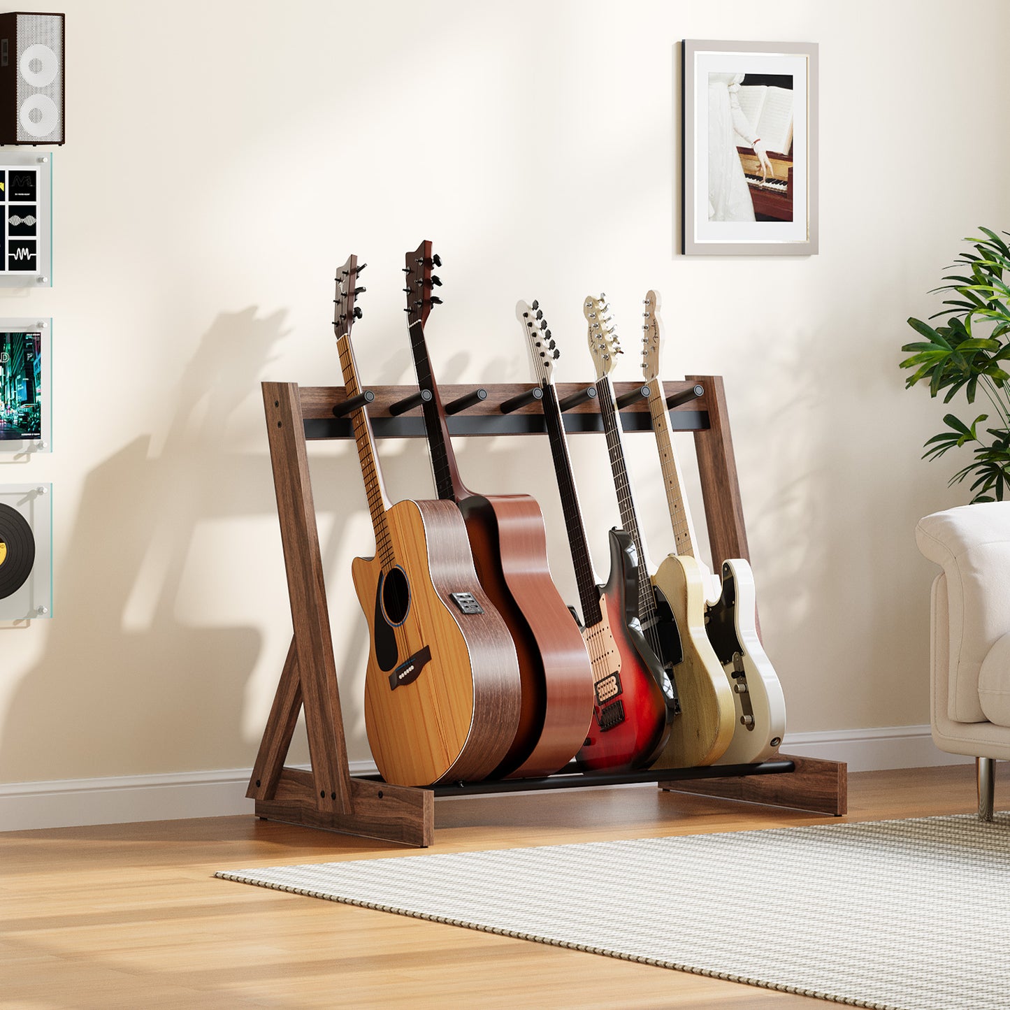 Wulnut Multiple Wooden Guitar Stand