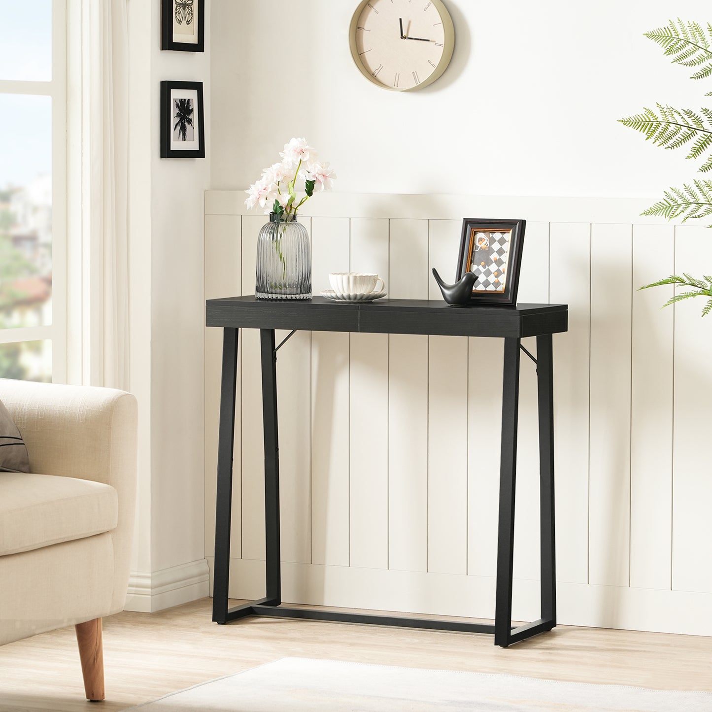 Black Entryway Table for living room