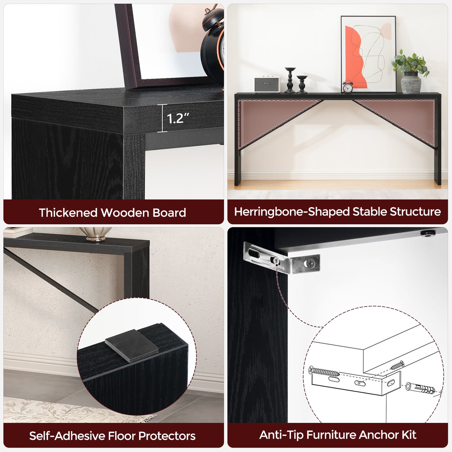 strucure for mahancris narrow sofa side table