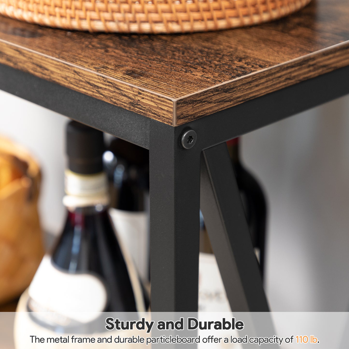 sturdy metal console table