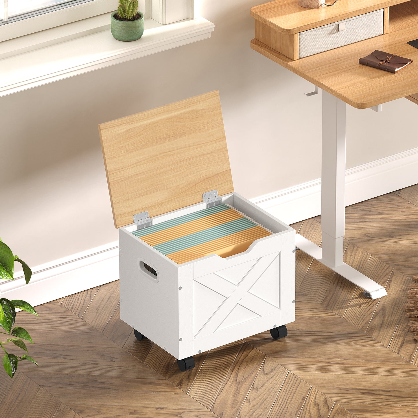 MAHANCRIS Small Rolling Filing Cabinet Under Desk