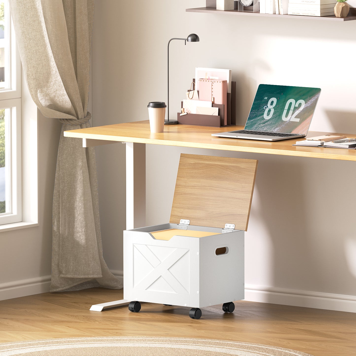 MAHANCRIS Small Rolling Filing Cabinet Under Desk