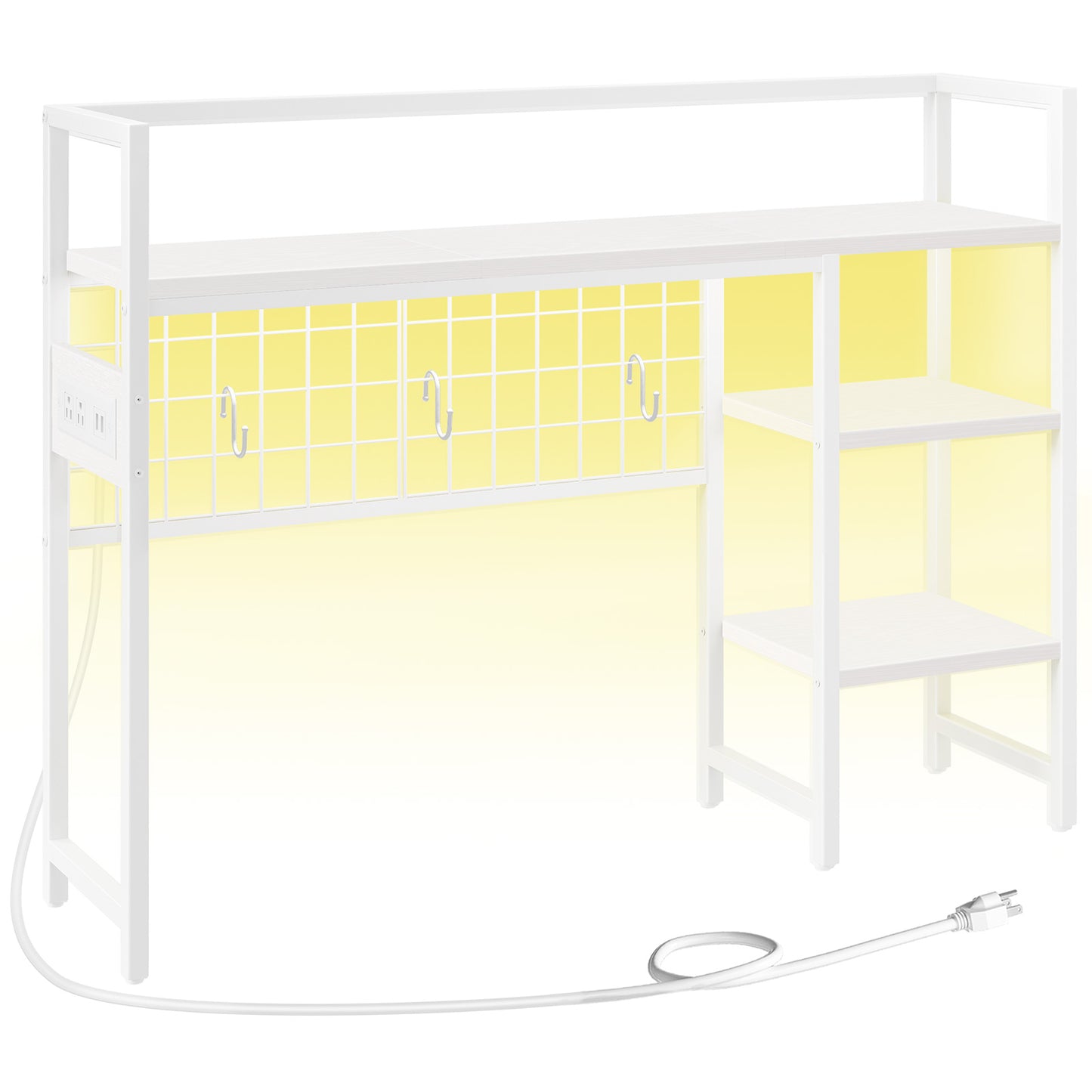 MAHANCRIS 38.6" Desk Shelf with Power Outlets