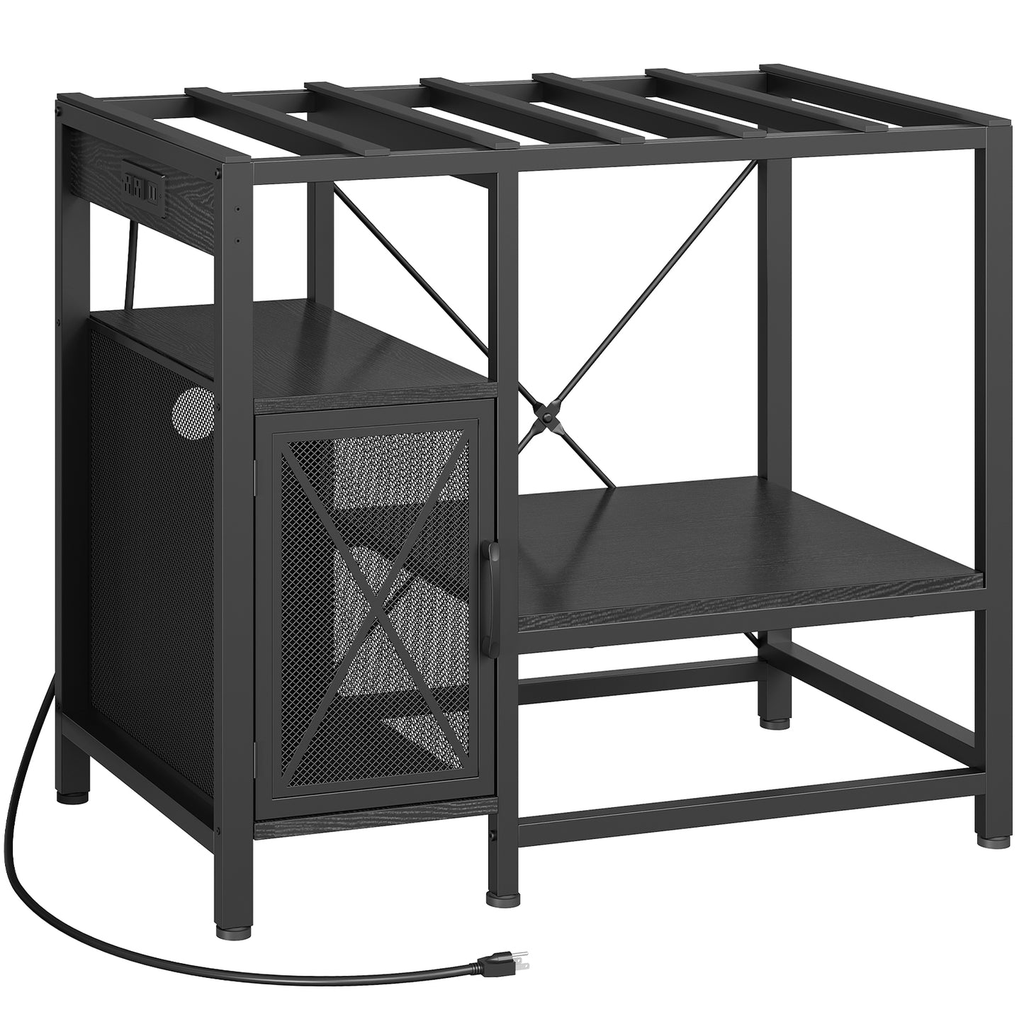 MAHANCRIS 40-50 Gallon Fish Tank Stand with Power Outlet