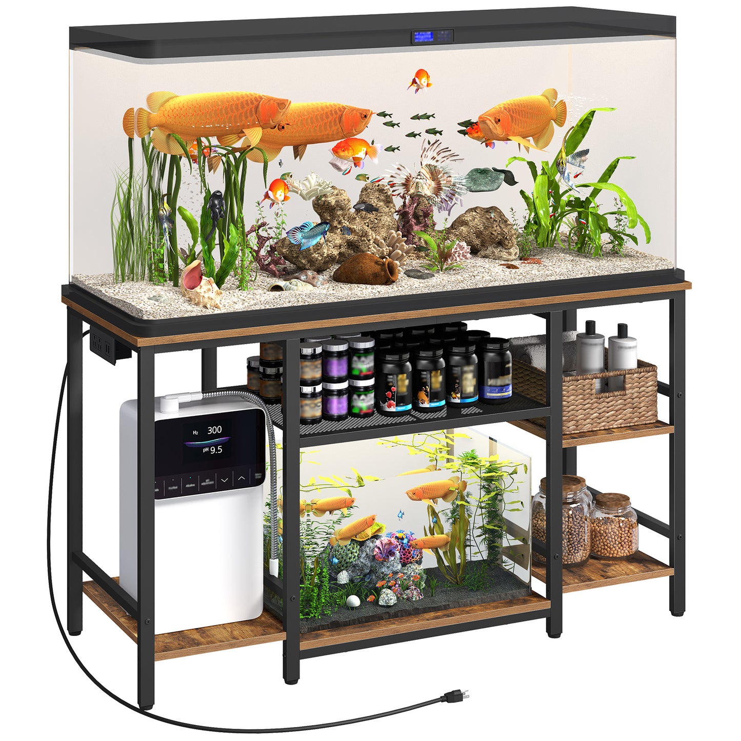 MAHANCRIS 55-75 Gallon Fish Tank Stand