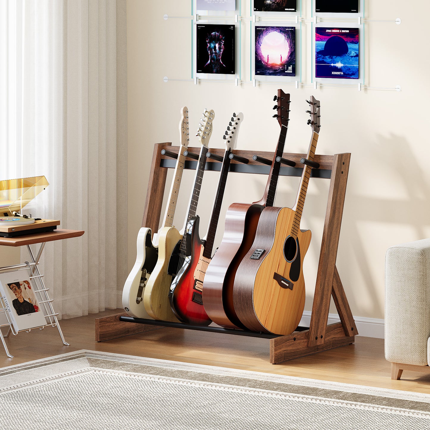Wulnut Multiple Wooden Guitar Stand