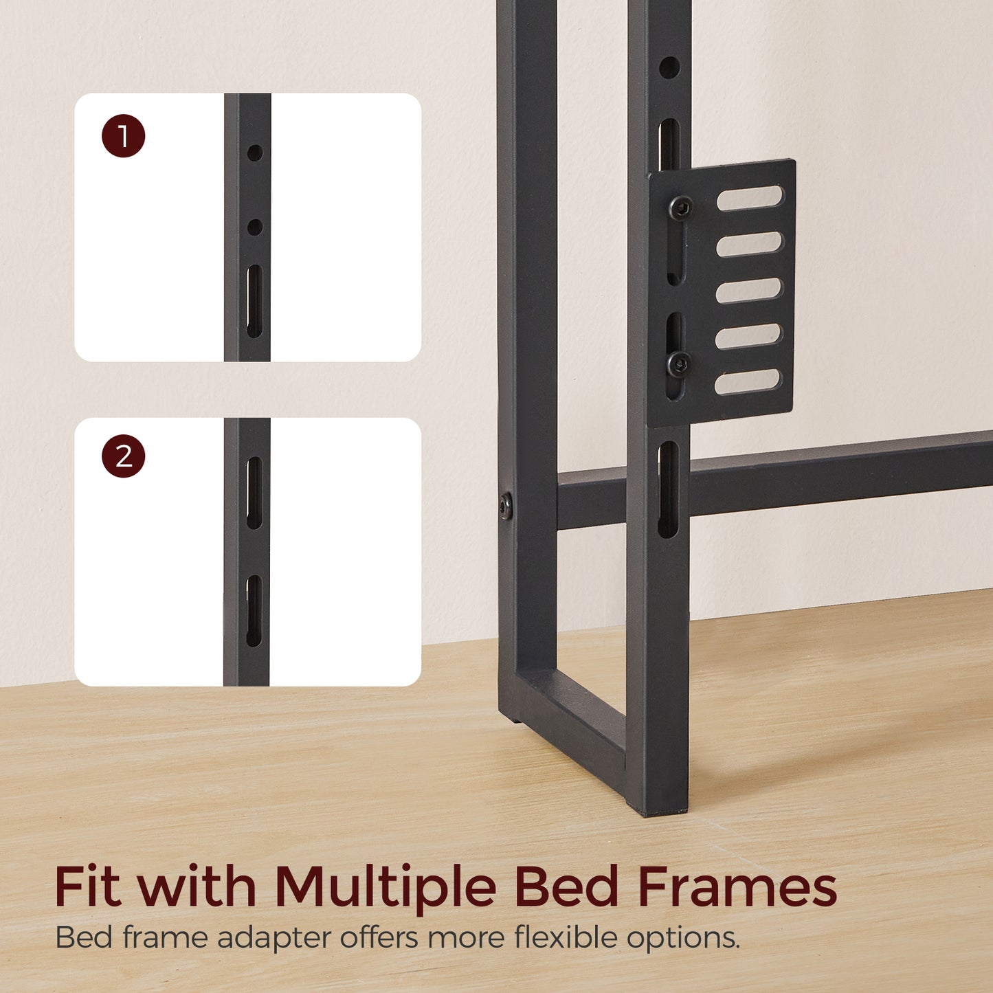 MAHANCRIS King Size Headboard with 2 Power Strips