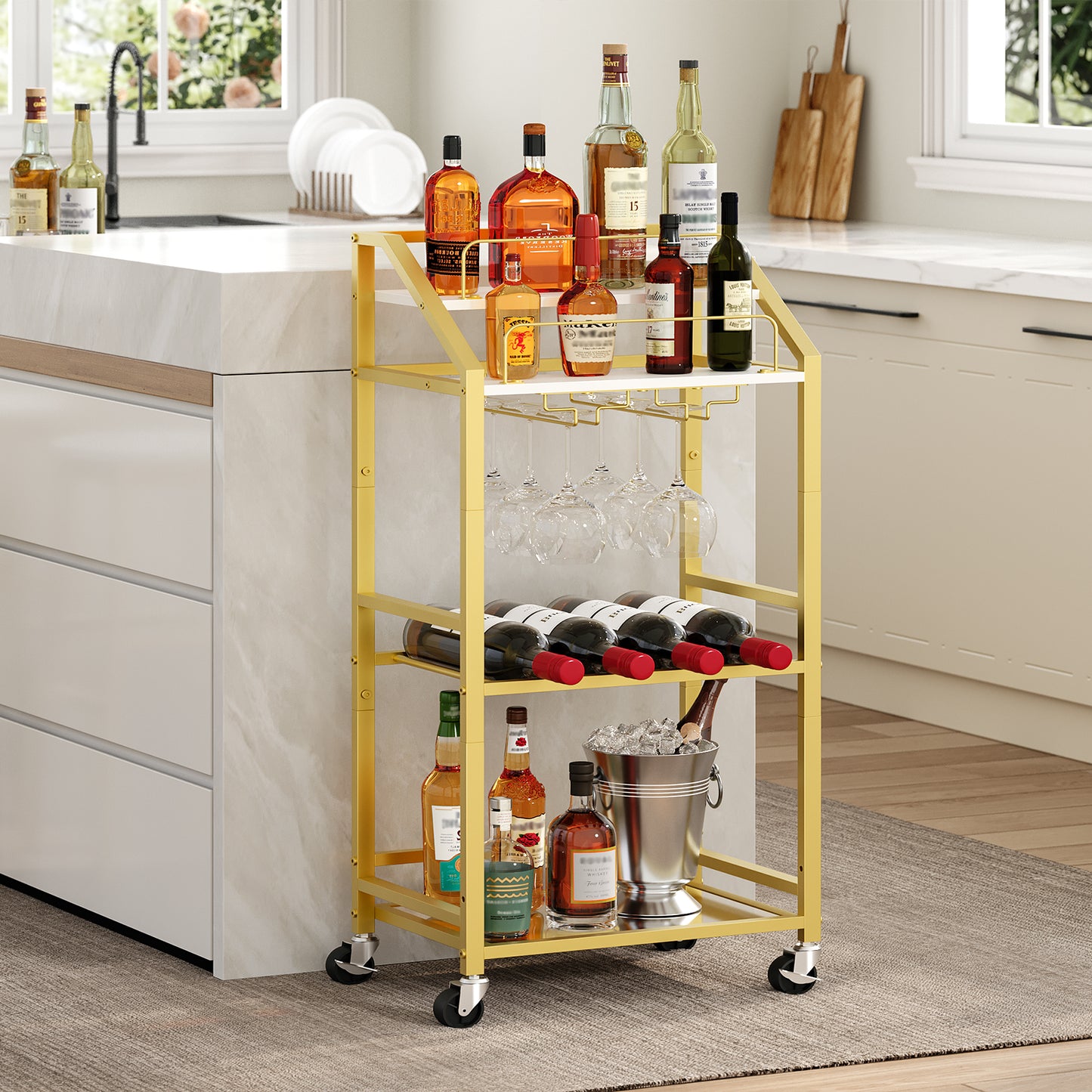 MAHANCRIS 4-Tier Serving Cart for Home