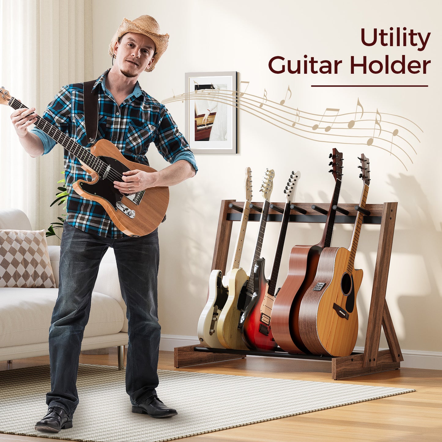 Wulnut Multiple Wooden Guitar Stand
