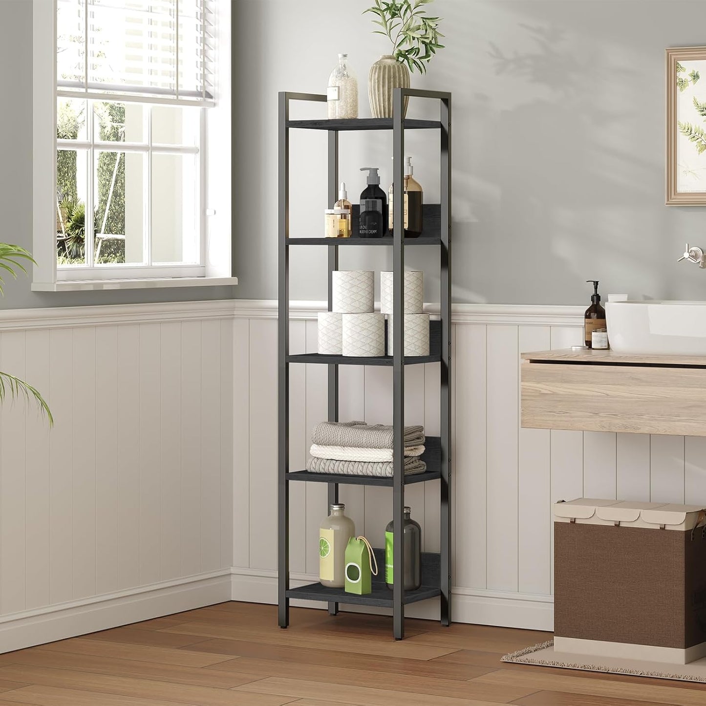 MAHANCRIS 5-Tier Bookshelf