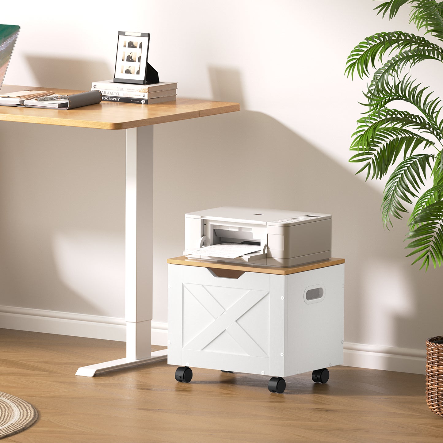 MAHANCRIS Small Rolling Filing Cabinet Under Desk