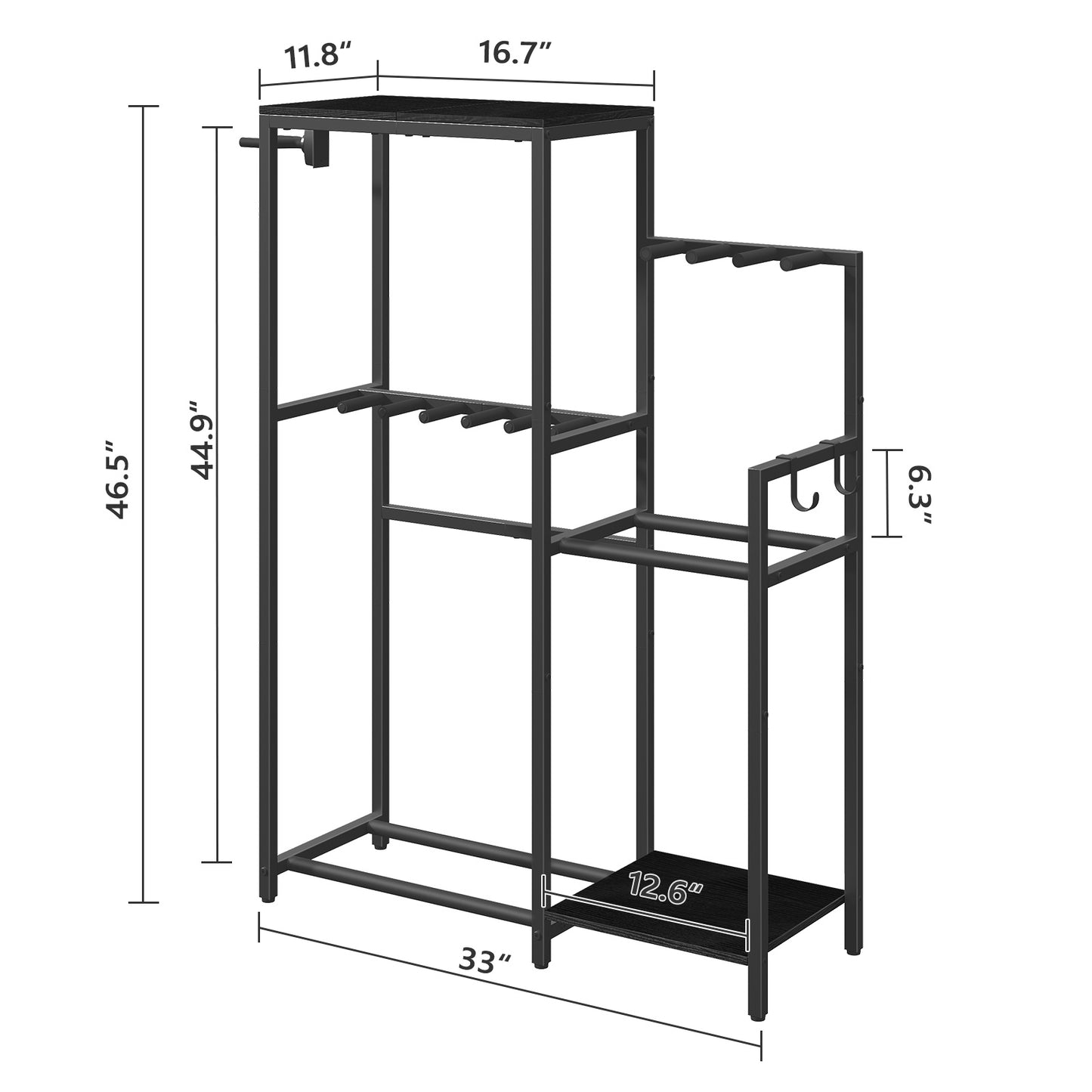 size of Guitar AMP Stand data