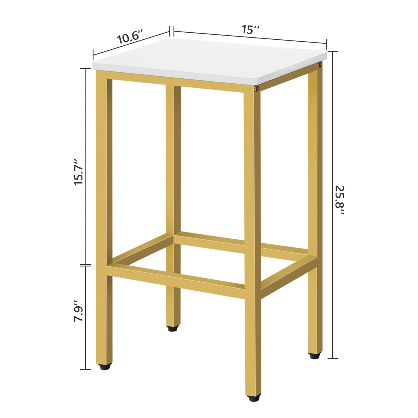 MAHANCRIS Industrial Chic Bar Stools (Set of 2)