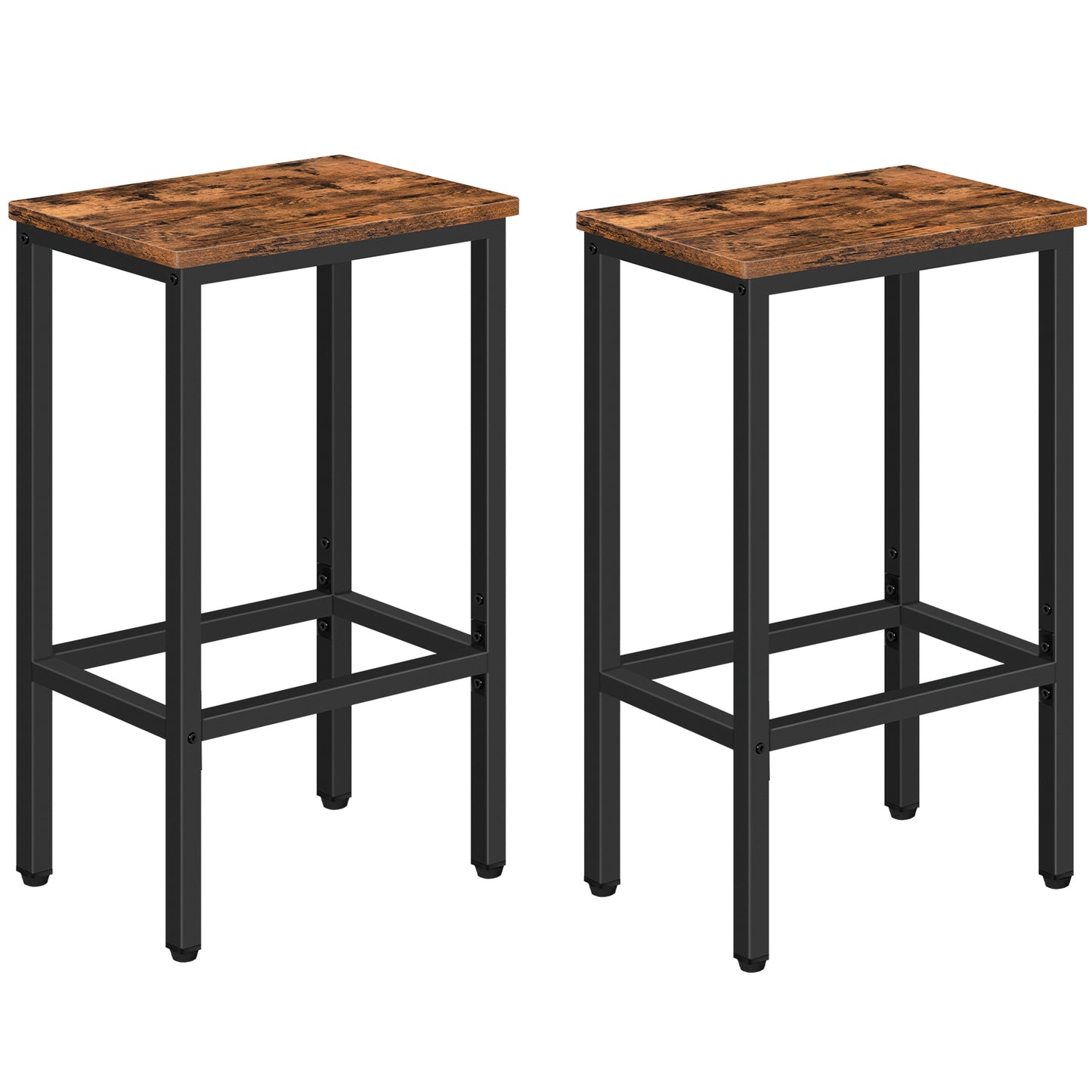MAHANCRIS Industrial Chic Bar Stools (Set of 2)