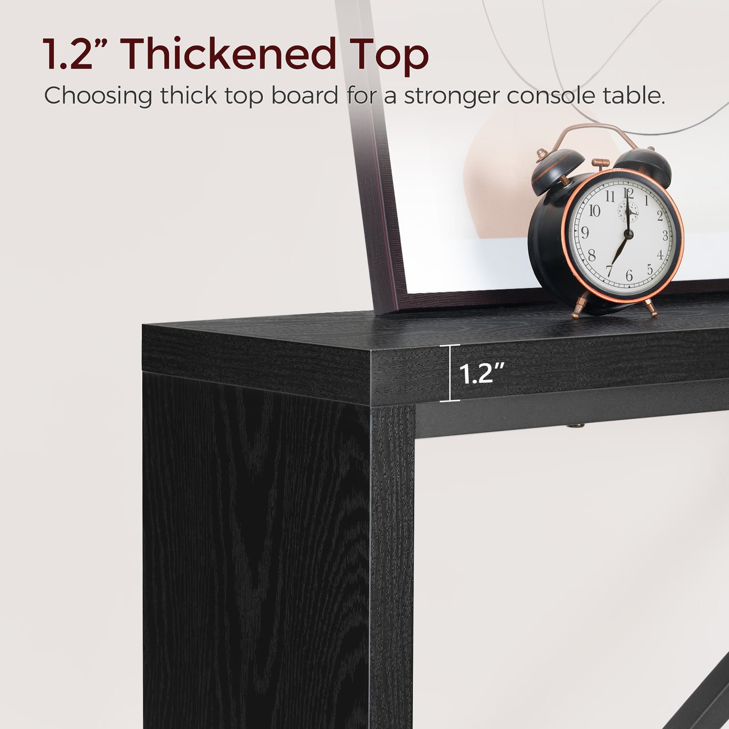 1.2 inch thickened top