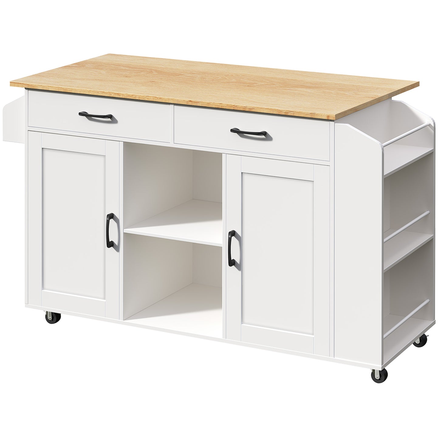 white kitchen island 3 tier