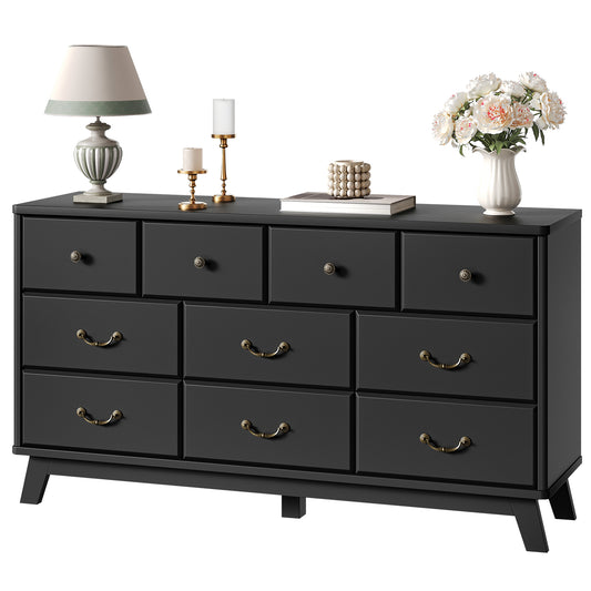 10 Drawer Black Dresser – Elegant and spacious black dresser with 10 drawers for ample storage
