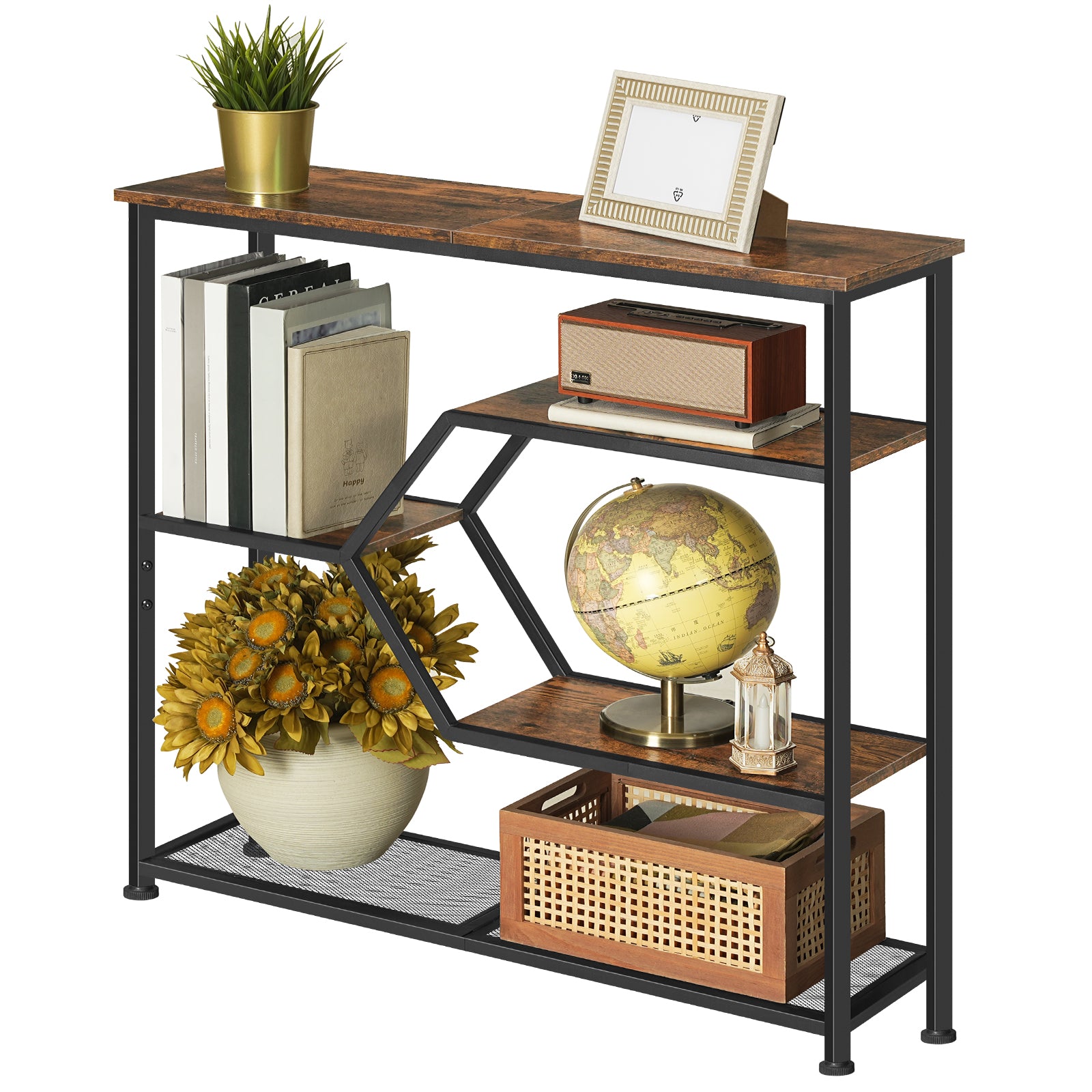 decorative console table industrial style