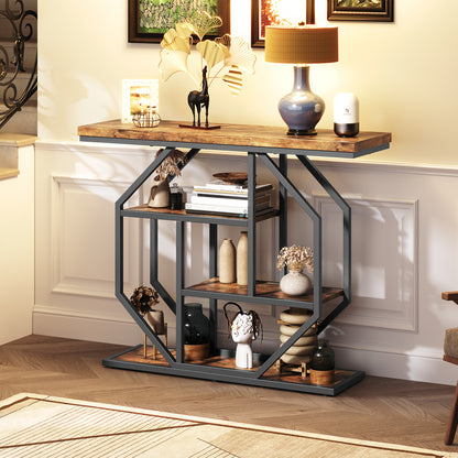 MAHANCRIS Four-Tier 39.4 Inches Console Table