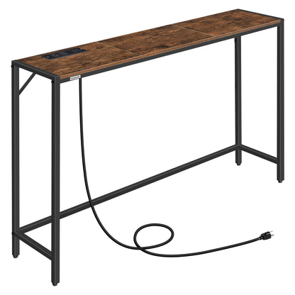 MAHANCRIS 43.3" Slim Console Table with Charging Station
