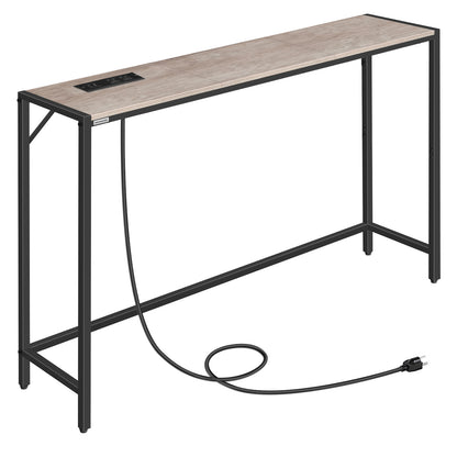 MAHANCRIS 43.3" Slim Console Table with Charging Station
