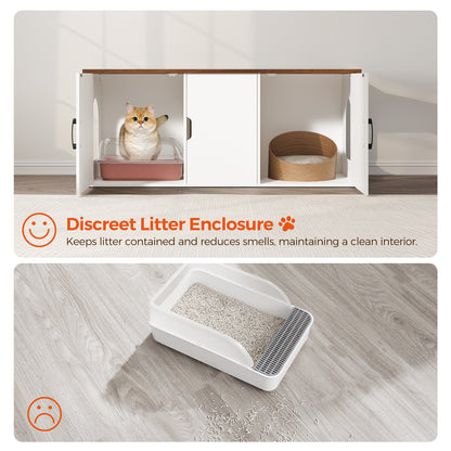 MAHANCRIS 47 inch Cat Hidden Litter Box