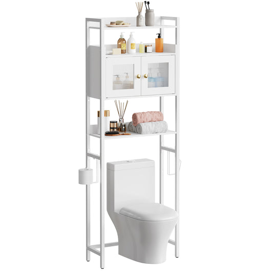 white toilet rack for bathroom