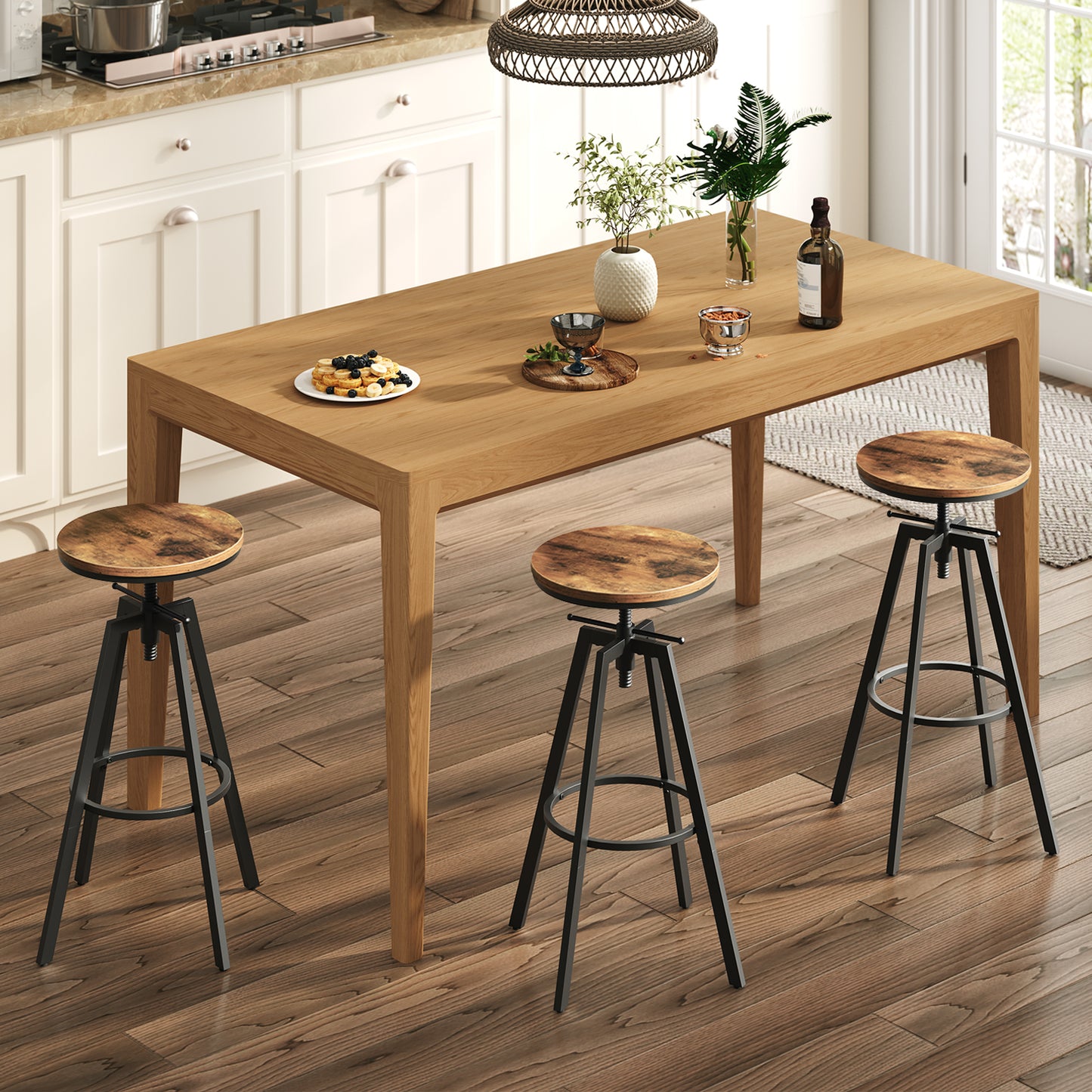 MAHANCRIS Industrial Bar Stools (Set of 2)