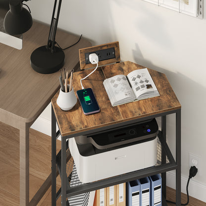 MAHANCRIS Corner Printer Stand with Charging Station