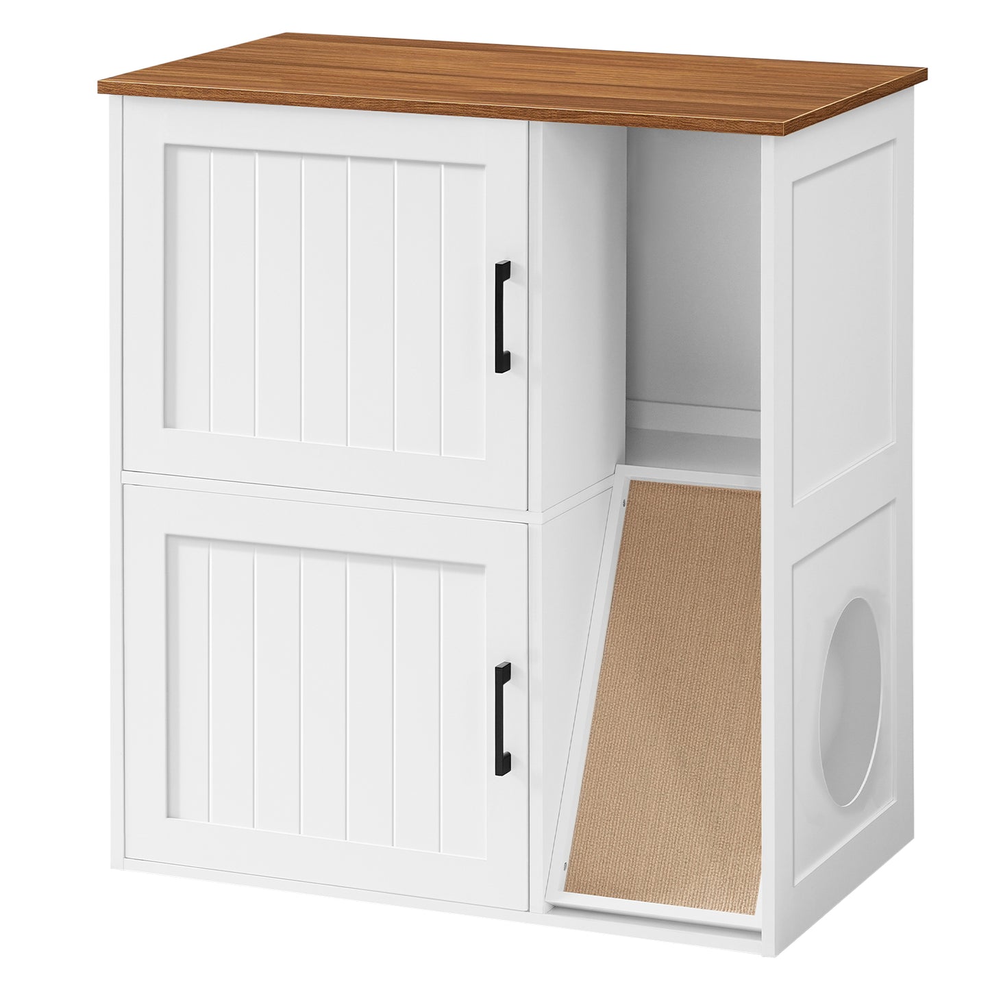 MAHANCRIS Stylish 2-Tier Litter Box Enclosure