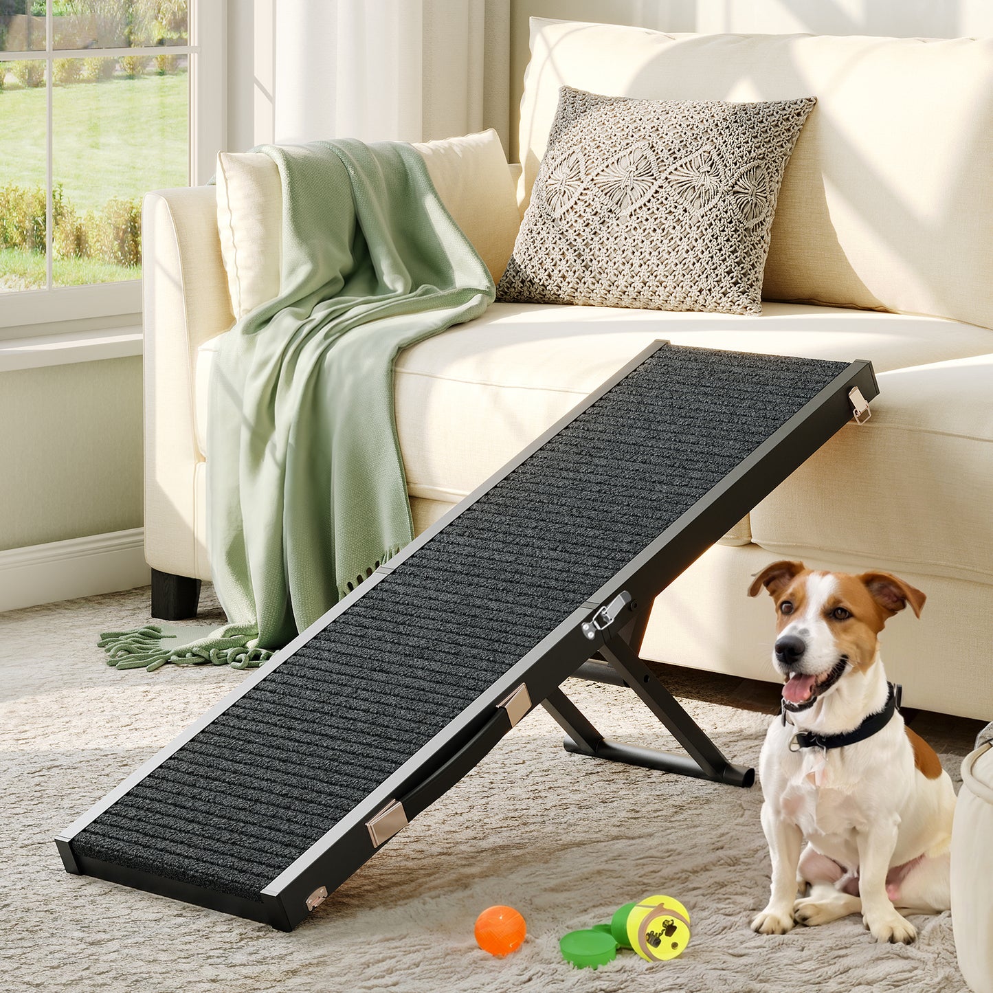 MAHANCRIS 47.8'' Long Portable Dog Stair Ramp