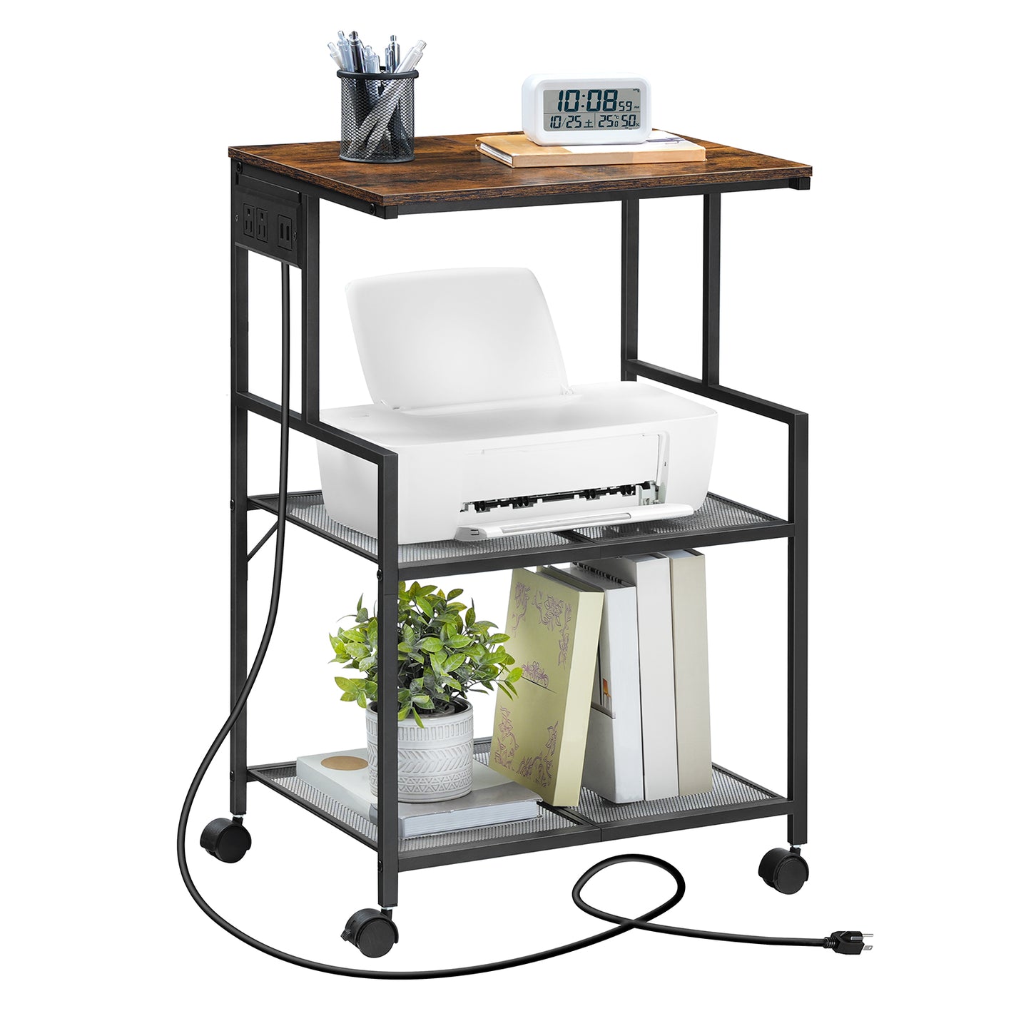 MAHANCRIS 3-Tier Mobile Printer Cart