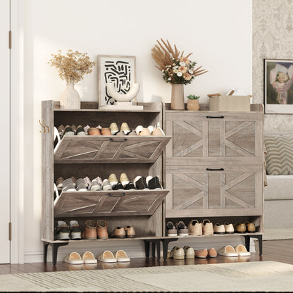 griege shoe cabinet for the hallway