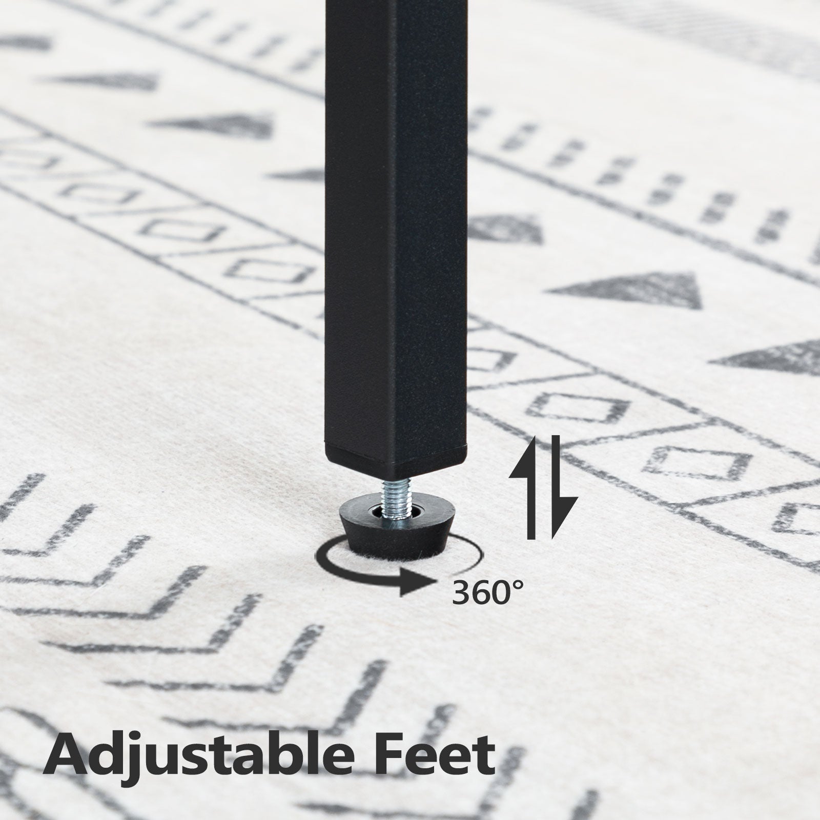 adjustible feet for carpet