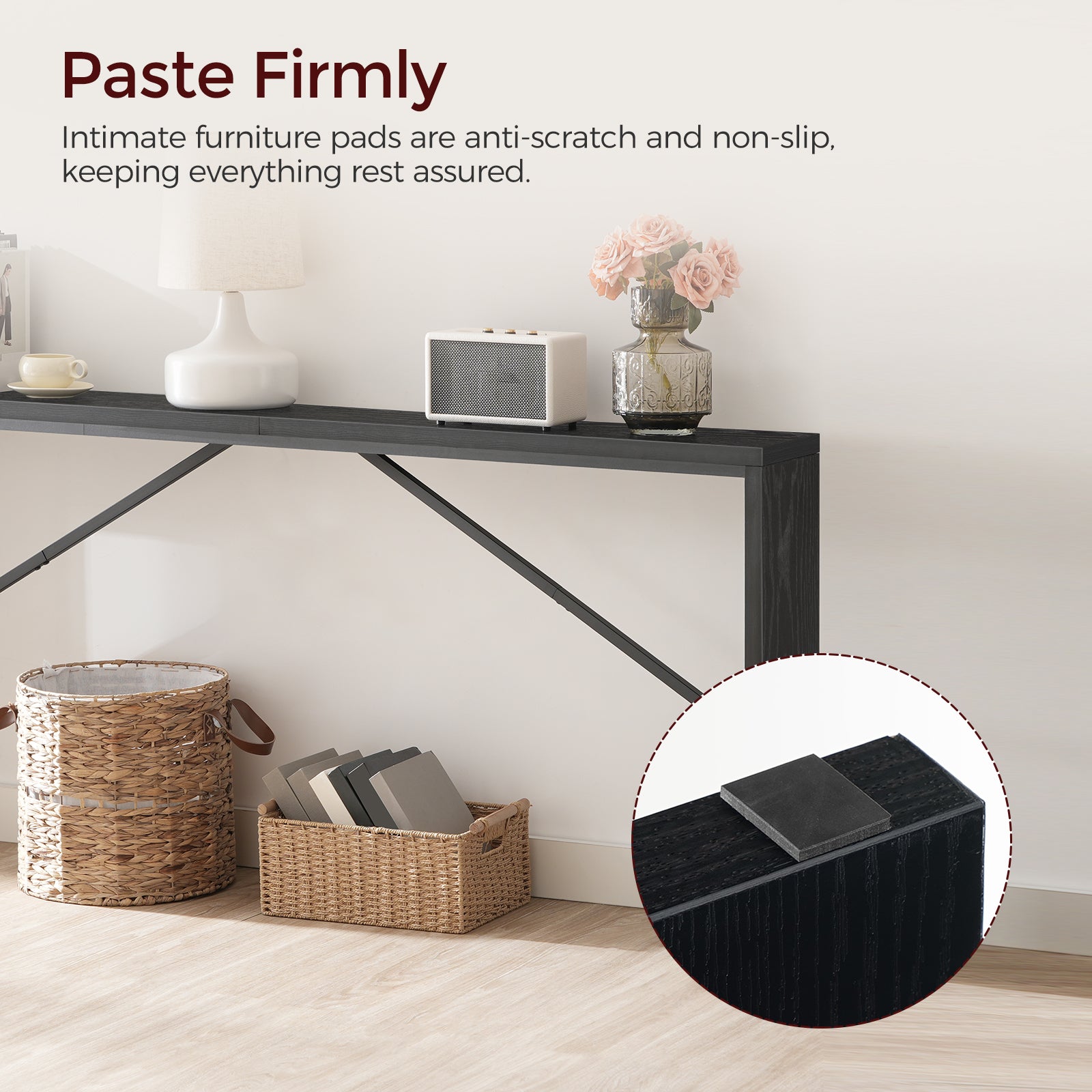 anti-scratch non-slip pad for console table  legs