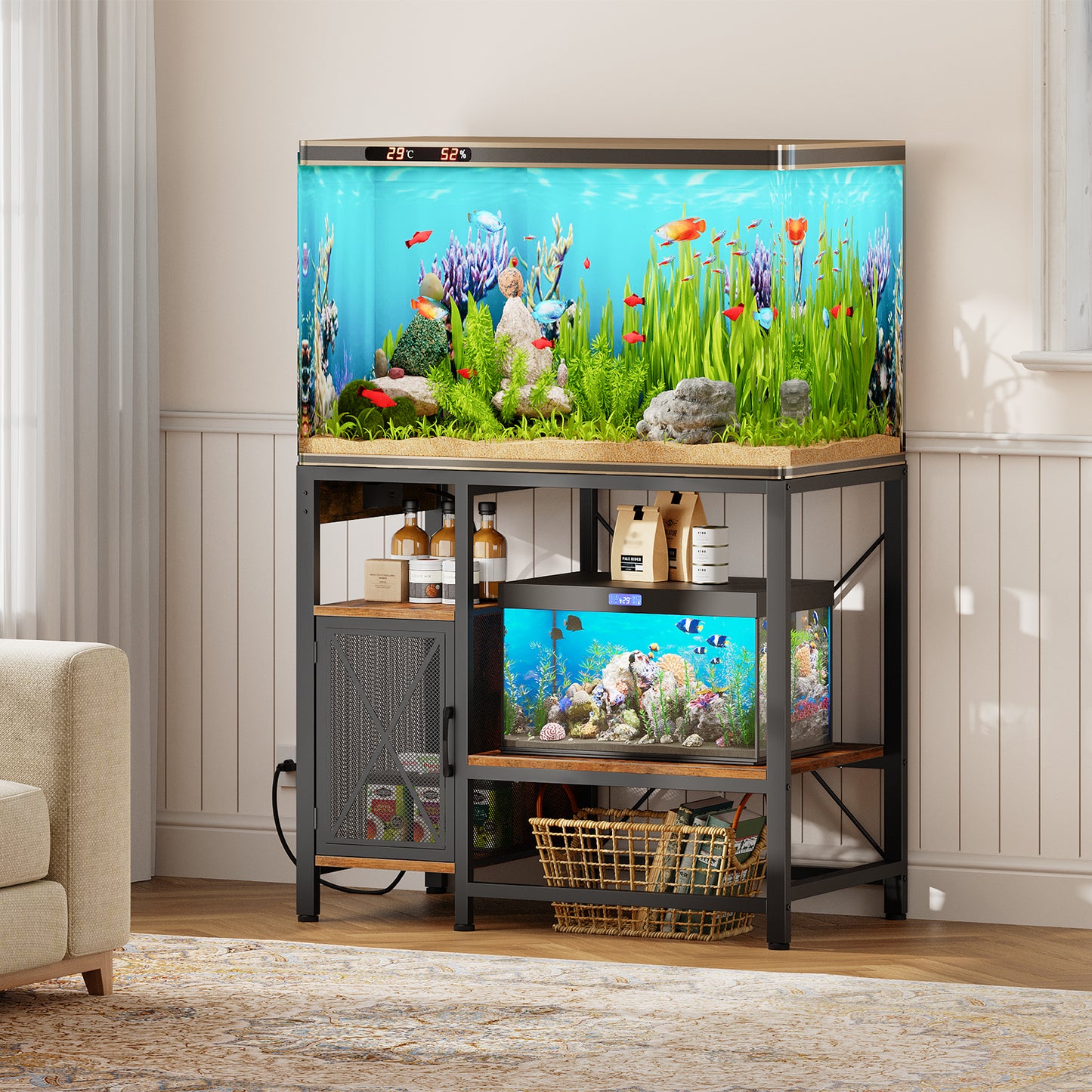 MAHANCRIS 20-37 Gallon Aquarium Stand