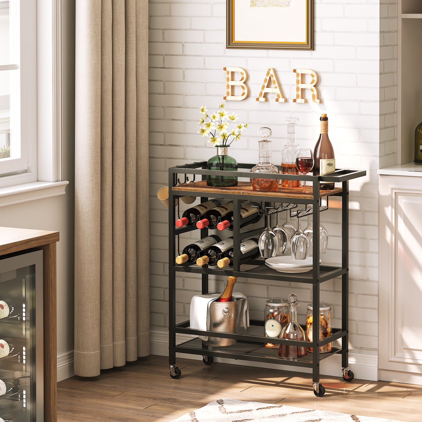 home bar cart for indoor and outdoor