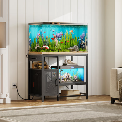 MAHANCRIS 40-50 Gallon Fish Tank Stand with Power Outlet